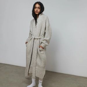 Lunya chunky wool belated robe